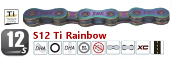 Reťaz Yaban S12-Ti dúhová 126L QRS12