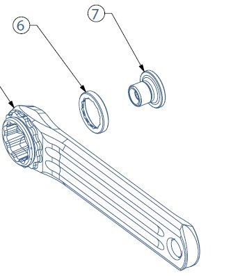 Skrutka DS na kľuky Rotor 3D+/Rex1 čierna