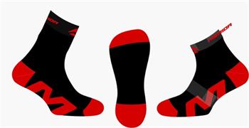 Ponožky Merida červeno-čierne
